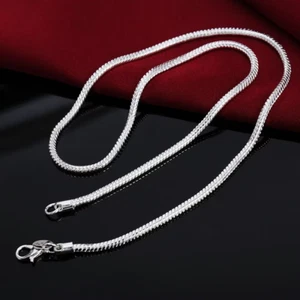 40-75cm 925 Sterling Silver 1MM/2MM/3MM solid Snake Chain Necklace Fashion Jewel - Picture 1 of 9