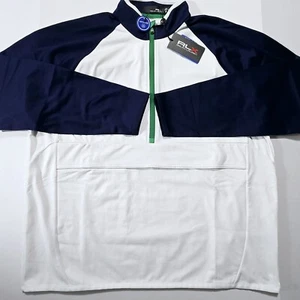 Ralph Lauren RLX Golf Men's XL Half Zip White Front Pocket Performance Pullover - Picture 1 of 12