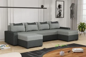 Wohnlandschaft Schlafsofa Sofa HEDVIG Stoff Inari Dunkelgrau- Grau - Bild 1 von 4