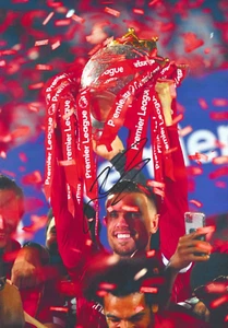 Jordan Henderson Liverpool Lifting Premier League Huge Signed A3 Photo & Coa (1) - Picture 1 of 3