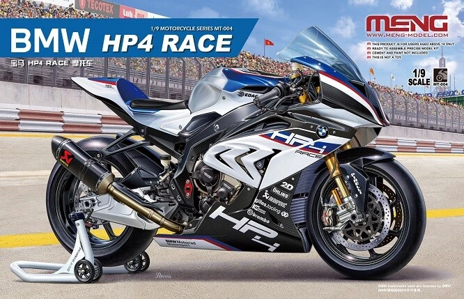 Meng-Model MT-004 - 1:9 BMW HP4 RACE - Nuovo - Immagine 1 di 1