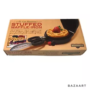 Gofres rellenos Wonderffle, fabricante de gofres estilo belga, sartén antiadherente doble... - Imagen 1 de 10