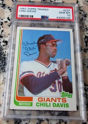 Tarjeta de novato intercambiada Topps 1982 de Chile PSA 10 POP 60 3xWS Champs RARA🔥🔥$ Foto 1 de 2