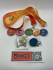 SDCC 2022 Exclusive Peanuts Snoopy Lanyard Pins & Buttons - Complete New