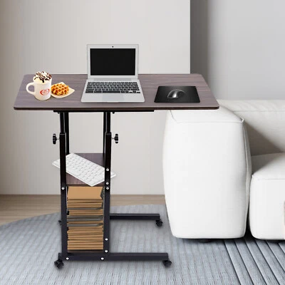 C-Shaped Side Table Adjustable, Height Adjustable C Table with Wheels - Image 1 of 4