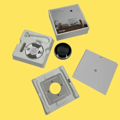 Termostato Nest Learning aço inoxidável Google A0013 LEIA #1058 Z28/12 (VK) - Imagem 1 de 4