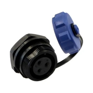 Weipu SP1712/S3-1C - Conector de panel hembra de 3 pines IP68 con 10A - 17 mm - Roscado - Imagen 1 de 6
