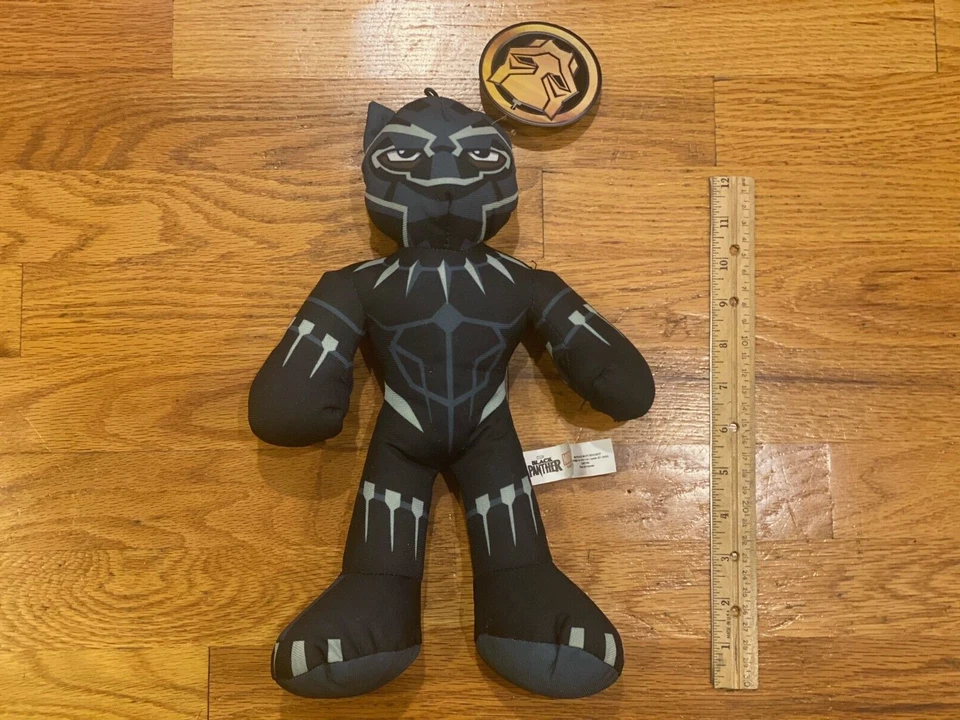 Muñeco de peluche Marvel Black Panther 8" de alto juguete nuevo con etiquetas Foto 1 de 1