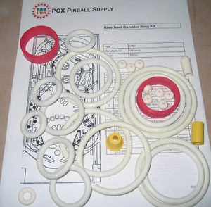 Williams Riverboat Gambler 1990 kit de anillo de goma pinball - Imagen 1 de 1