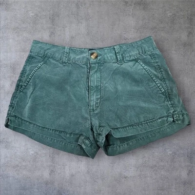 American Eagle Hunter Green Lyocell Mid-Rise Short Shorts Size 2 Women's - Image 1 of 4
