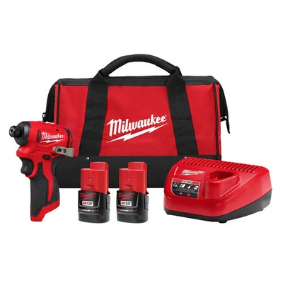 For Milwaukee 3450-22 M12 12V 3000 RPM 1/4" Brushless Hex Impact Driver Kit - Image 1 of 4