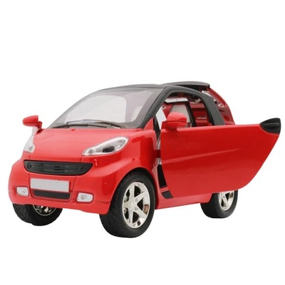 Modelo de coche de juguete rojo 1:32 regalo para niños con efecto de sonido y luz para Smart ForTwo Foto 1 de 4