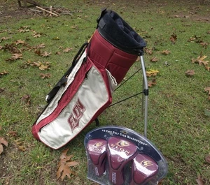 VTG 90's Ping L8 Elon College Phoenix Golf Team Issue Carry Stand Bag & Covers! - Picture 1 of 12