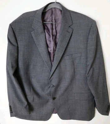 Lauren Ralph Lauren 48R Mens Blazer Suit Jacket Gray Wool Polyester Stretch  - Image 1 of 4