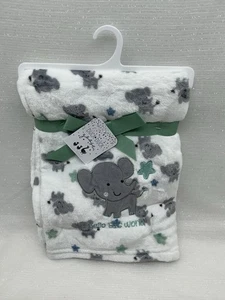 Duck Duck Goose HELLO BIG WORLD Baby Blanket Security Lovey Elephant Gray Green - Picture 1 of 14