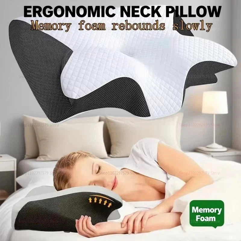 Almohada ortopédica de espuma viscoelástica para cuello Derila soporte para espalda antirronquidos Foto 1 de 4