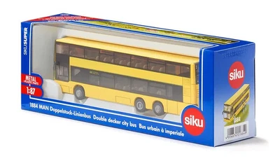 SIKU 1884-modellino 1:87 - AUTOBUS URBANO A DUE PIANI GIALLO- NUOVO - SIGILLATO - Immagine 1 di 4