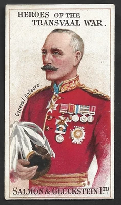 1901 SALMON GLUCKSTEIN HEROES OF TRANSVAAL WAR GENERAL GATACRE CIGARETTE CARD - Image 1 of 2