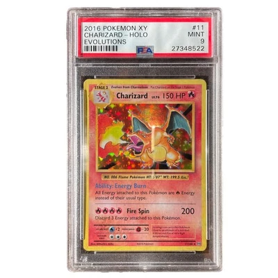 PSA 9 MINT HOLO CHARIZARD POKEMON XY EVOLUTIONS 2016 TCG GAME CARD - Image 1 of 4