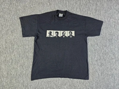 T-shirt vintage U2 PopMart 1997 Tour uomo L punto singolo rock band maglietta nera - Immagine 1 di 4