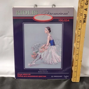 Riolis Premium Balletttänzerin gezählt Kreuzstich Set Zweigart 14 Stück - Bild 1 von 7