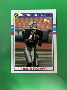 Topps Tim Brown 1989 RB, RC Los Angeles Raiders #2 - Imagen 1 de 2