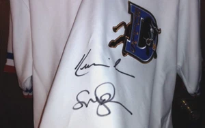 Bull Durham signiertes Trikot Kevin Costner Susan Sarandon Größe L Beckett - Bild 1 von 6