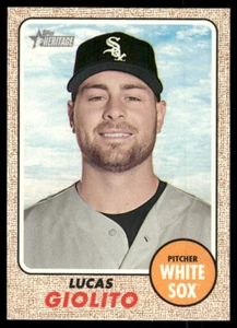 2017 TOPPS HERITAGE SHORT PRINT SP LUCAS GIOLITO #476 WHITE SOX - Picture 1 of 2