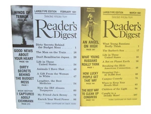 Reader's Digest Magazine Large Print Vintage 1991 February-March - Picture 1 of 8