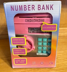 Electronic Piggy Bank ATM Password Money Coin Safe Saving Box For Kids US - Picture 1 of 9