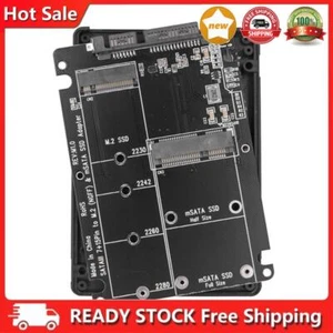 Combo M.2 NGFF B-key & MSATA SSD To SATA 3.0 SSD Cases  Adapters Cards - Afbeelding 1 van 12
