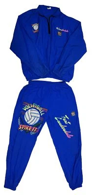 Vtg 89’ Surf Style Matching Windbreaker & Pants Ft Lauderdale Fl Volleyball -S L - Image 1 of 4
