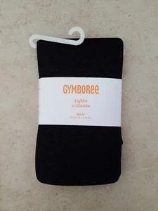 NWT Gymboree Party Plaid girl Sz:  S 5-6 Black sparkle metallic tights - Picture 1 of 6