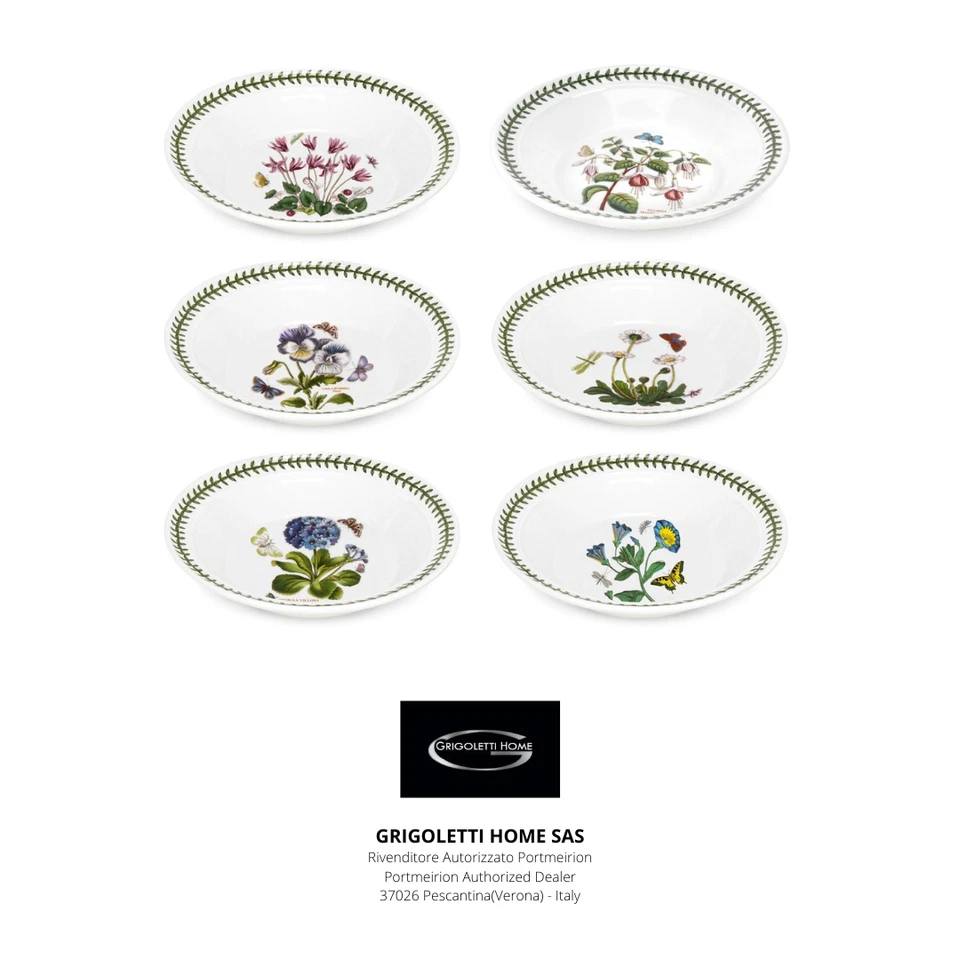 Portmeirion - Botanic Garden - Set 6 piatti Fondi Mix cm 20 - Rivenditore