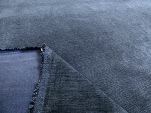 10 metres of BLUE Velvet Chenille Upholstery Cushion Fabric GRACELAND DENIM - Picture 1 of 4