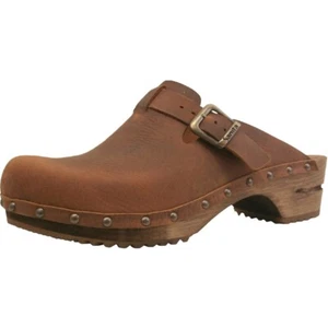 Sanita Wood Kristel Damen Clogs | Hausschuhe | Gartenschuhe | Geöltes Leder - NE
