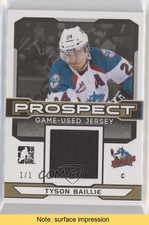 2014 ITG Draft Prospects Gold Jersey 1/1 Tyson Barrie Baillie #PGU-29 READ 7ez