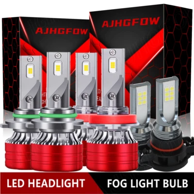 For Jeep Compass 2011- 2012 2013 6x 6000K LED Headlight & Fog Light Bulbs Combo - Image 1 of 4