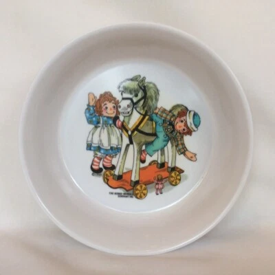 Oneida Deluxe Raggedy Ann & Andy Blanco Melamina Niños 6.5" Cuenco Foto 1 de 4