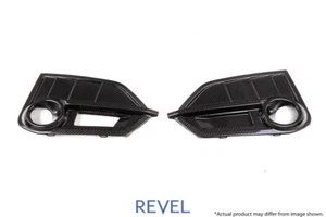 Revel GT Dry Carbon Front Fog Light Covers (Left & Right) 17-18 Honda Civic Type - Picture 1 of 1