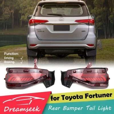 LED Reflector Rear Bumper Tail Light for Toyota Fortuner 2015-2020 Brake Lamp - image 1 of 4