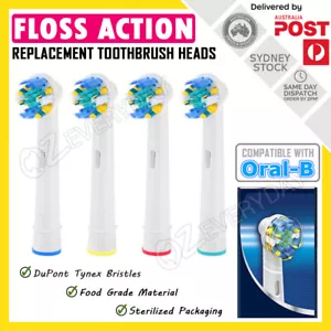 4pcs FLOSS ACTION Replacement Brush Heads for Oral-B Electric Toothbrushes AU - Picture 1 of 9