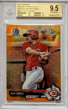 🔥 2017 Bowman Chrome 1st NICK SENZEL Orange Refractor /25 BGS 9.5 GOLD RC 🔥