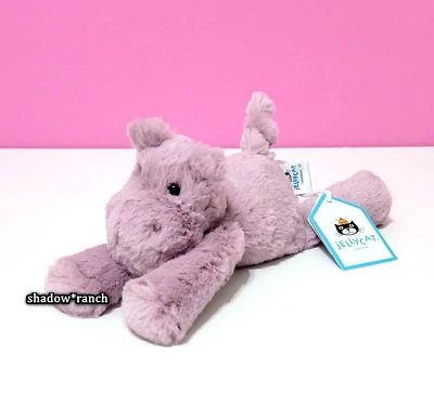 Jellycat TINY SMUDGE HIPPO - Tiny 7" - FREE Dust Bag - Authentic - New with Tags - Image 1 of 4