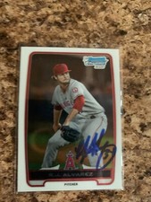 R.J. Alvarez Signed 2012 Bowman Draft Chrome Rc Auto Los Angels Angels BDPP46