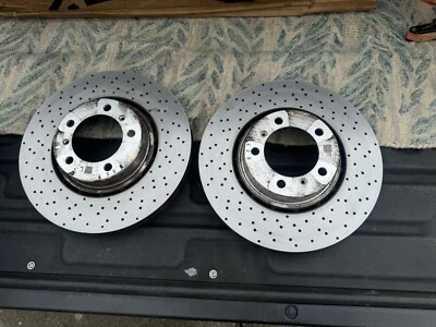 Juego de rotores de freno delanteros izquierdo+derecho OEM Porsche 911 9P1615302 usados repavimentados Foto 1 de 4