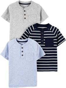 Simple Joys Baby Boys Tee Shirts 3-Pack Short Sleeve Blue Grey Navy 5T - Picture 1 of 6