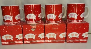 Lotto di (4) tazze Dayton Hudson Pig vintage 1986 made in Japan con scatola - Foto 1 di 6