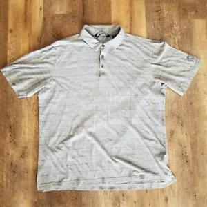 Travis Mathew Polo Größe Large 100 % Pima-Baumwolle grüne Streifen Kurzarm - Bild 1 von 6