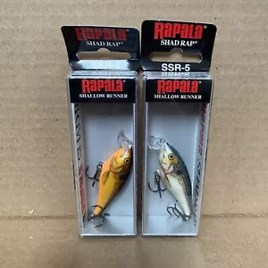 Rapala Shad Rap Lot 2 SSR-5 Shad Crawdad Fishing Lures - Picture 1 of 3